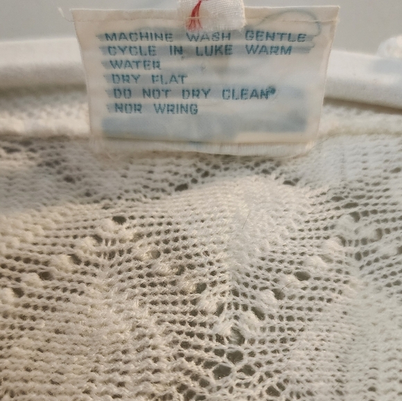 Vintage Cardigan 60s 50s DeMura 100% Acrylic Sz 42 White Cottage Core Coquette - Picture 4 of 10